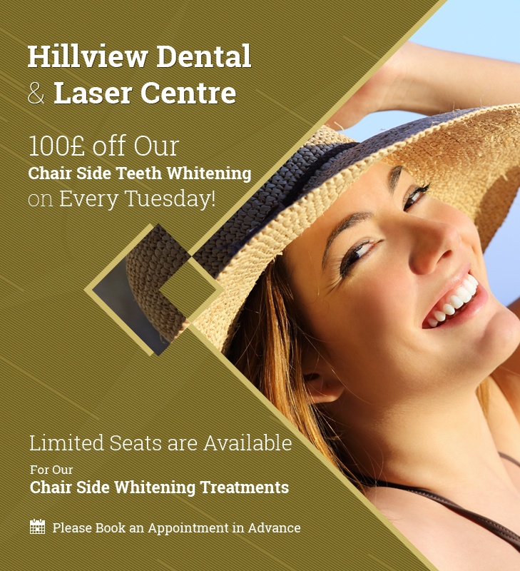 chair side teeth whitening - 100 pounds off