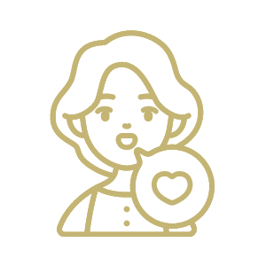 Woman talking outline